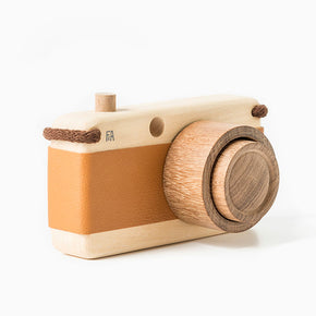 Photo camera wooden model